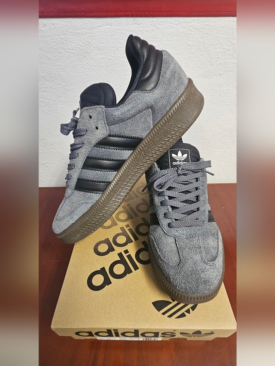adidas Other - Adidas Samba XLG Gray Suede Sneakers with Black Stripes and Gum Sole